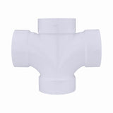 Charlotte Pipe Schedule 40 4 in. Hub X 4 in. D Hub PVC Sanitary Tee 1 pk