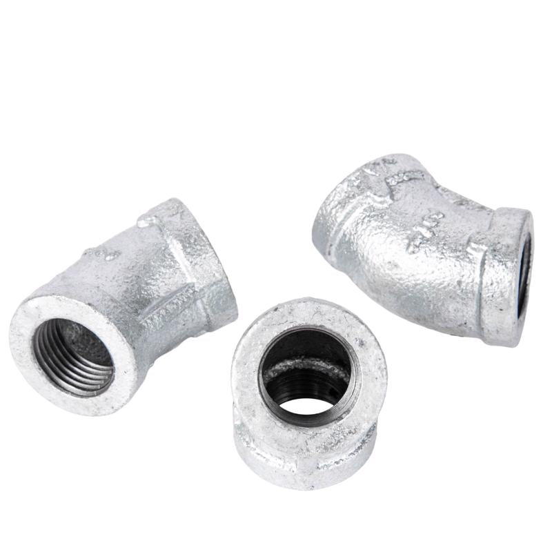 STZ Industries 1/2 in. FIP each X 1/2 in. D FIP Galvanized Malleable Iron 45 Degree Elbow