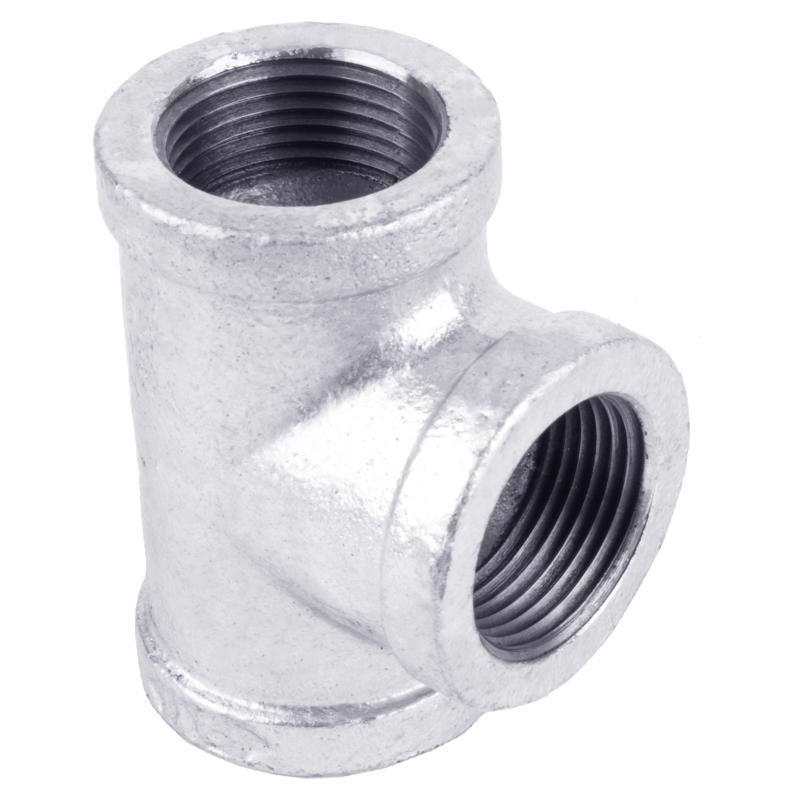 STZ Industries 1/4 in. FIP each X 1/4 in. D FIP 1/4 in. D FIP Galvanized Malleable Iron Tee