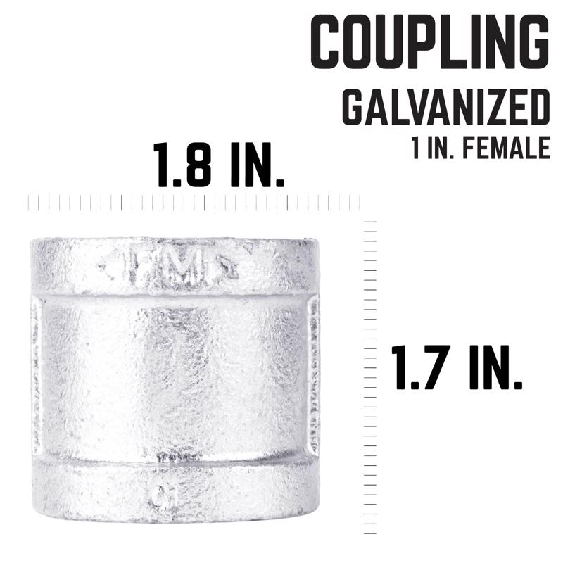 STZ Industries 1 in. FIP each X 1 in. D FIP Galvanized Malleable Iron Coupling