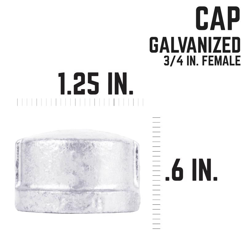 STZ Industries 3/4 in. FIP each Galvanized Malleable Iron Cap
