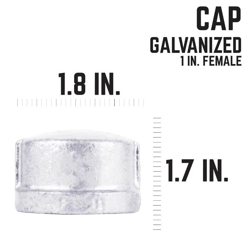 STZ Industries 1 in. FIP each Galvanized Malleable Iron Cap