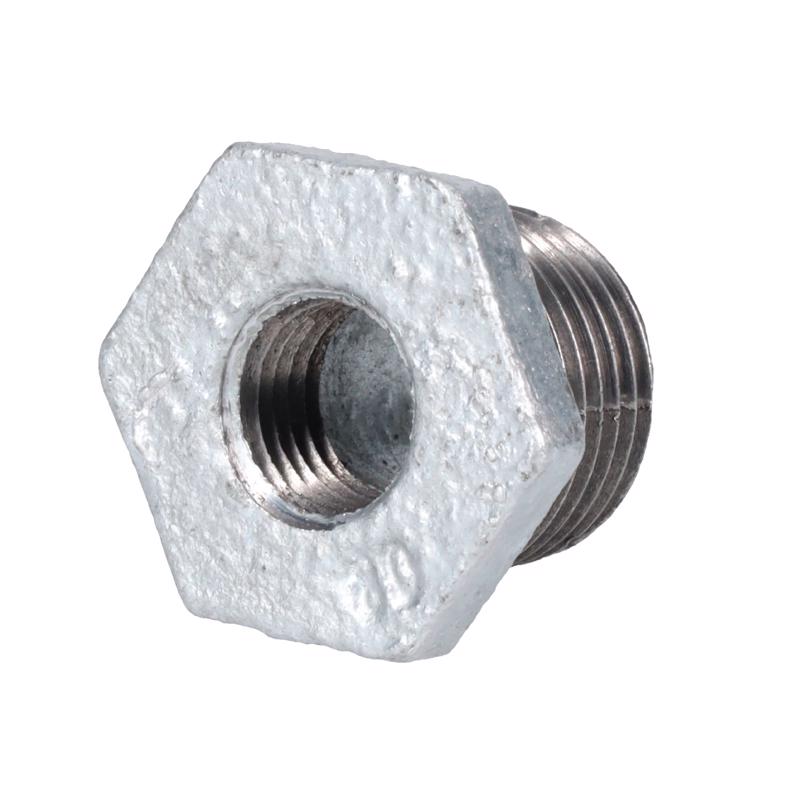 STZ Industries 1/2 in. MIP each X 1/4 in. D FIP Galvanized Malleable Iron Hex Bushing