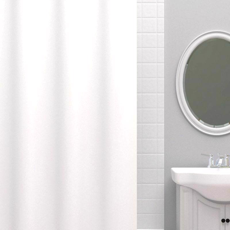 Zenna Home 72 in. H X 70 in. W White Solid Shower Curtain Liner PEVA