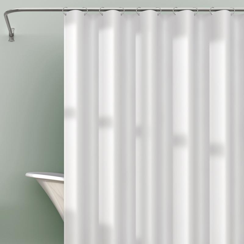 Zenna Home 72 in. H X 70 in. W White Solid Shower Curtain Liner PEVA