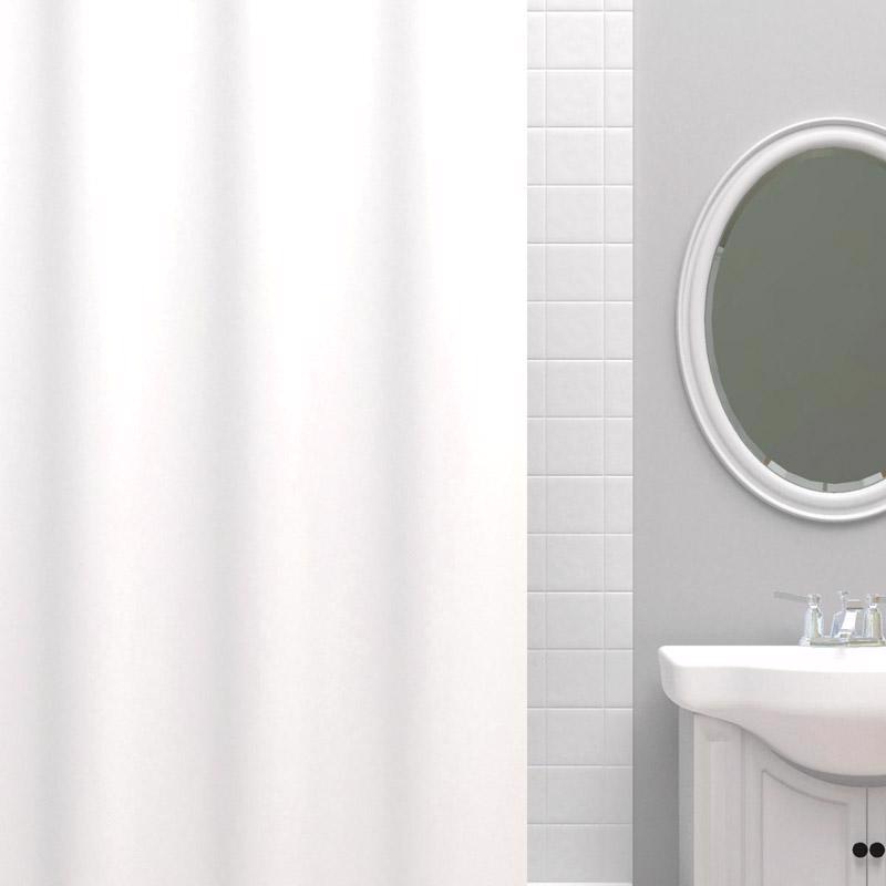 Zenna Home 72 in. H X 70 in. W White Solid Shower Curtain Liner PEVA
