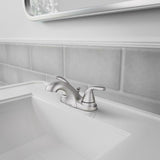 Moen Adler Brushed Nickel Bathroom Faucet 4 in.