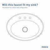 Moen Adler Brushed Nickel Bathroom Faucet 4 in.
