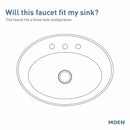 Moen Adler Brushed Nickel Bathroom Faucet 4 in.