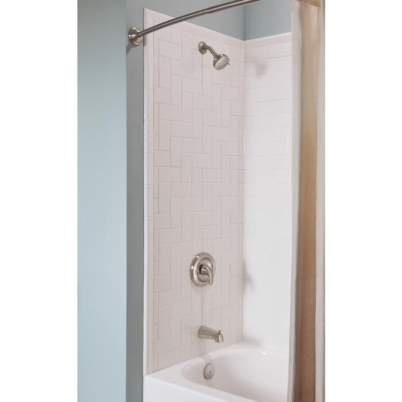 Moen Adler 1-Handle Brushed Nickel Tub and Shower Faucet
