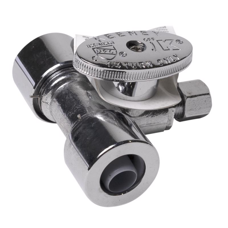 Ace Quick Lock 1/2 in. PTF in. X 1/4 in. Brass Shut-Off Valve