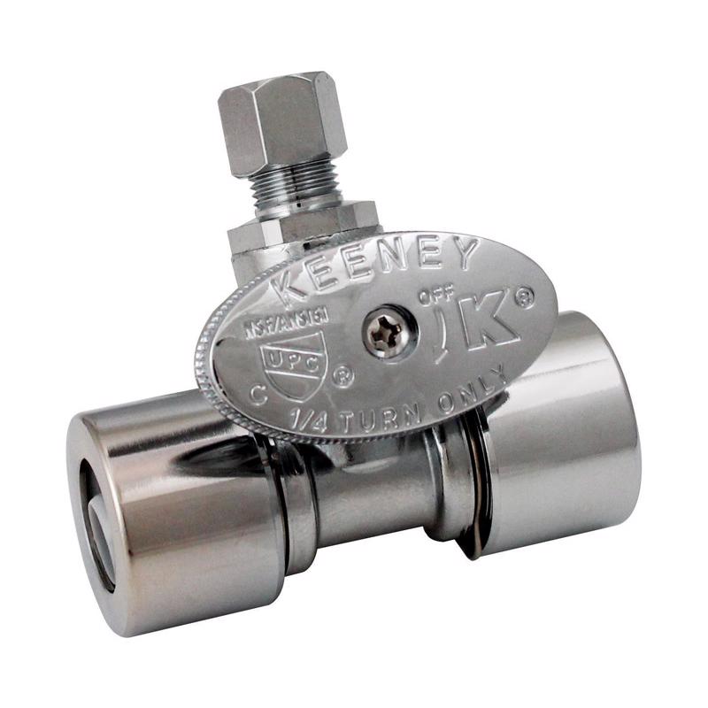 Ace Quick Lock 1/2 in. PTF in. X 1/4 in. Brass Shut-Off Valve