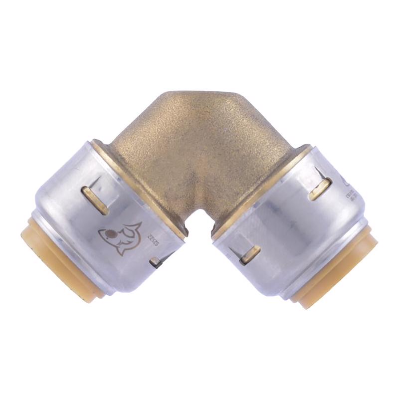 SharkBite Push to Connect 1/2 in. PTC X 1/2 in. D PTC Brass 90 Degree Elbow