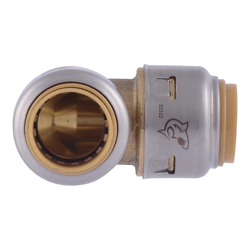 SharkBite Push to Connect 1/2 in. PTC X 1/2 in. D PTC Brass 90 Degree Elbow