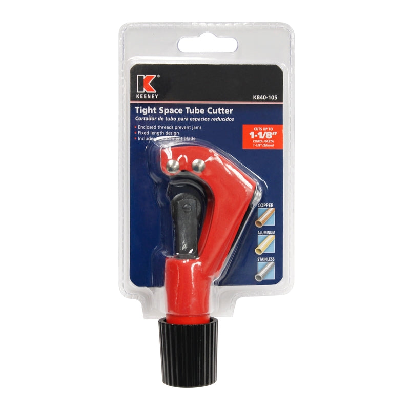 Keeney 8 in. Tight Space Tube Cutter Red 1 pk