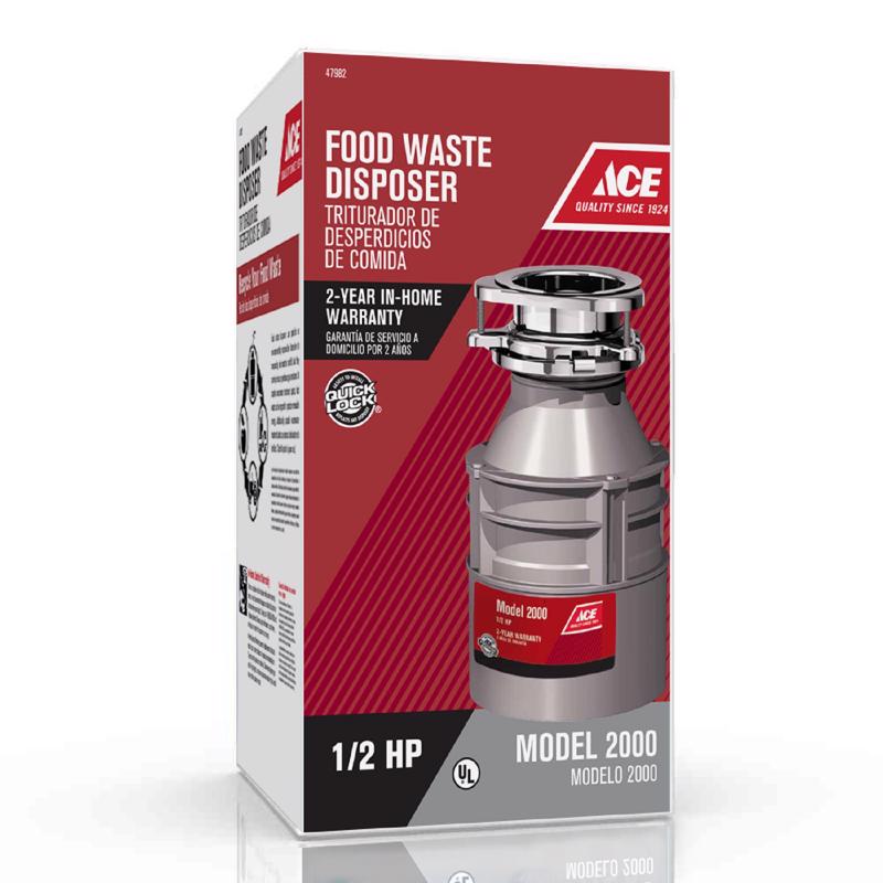 Ace 1/2 HP Continuous Feed Garbage Disposal