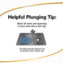 Korky Beehive Mini Sink and Drain Plunger 9 in. L X 5-1/2 in. D