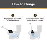 Korky Beehive Max Toilet Plunger with Holder 16 in. L X 6 in. D