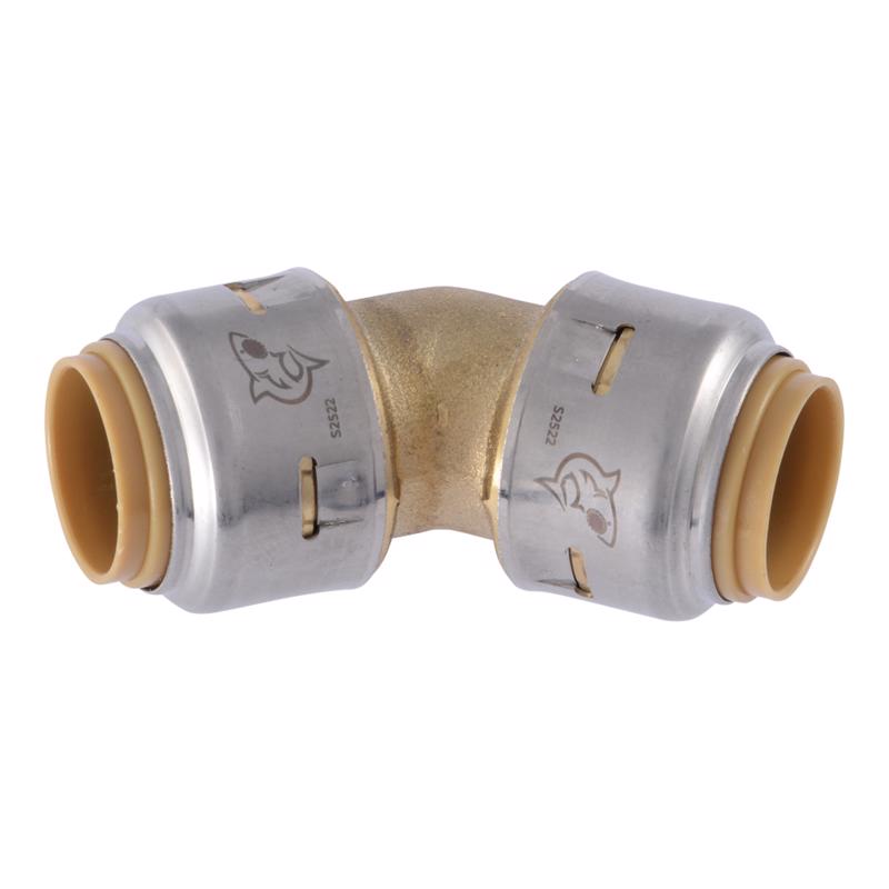 SharkBite Push to Connect 1/2 in. PTC X 1/2 in. D PTC Brass 45 Degree Elbow