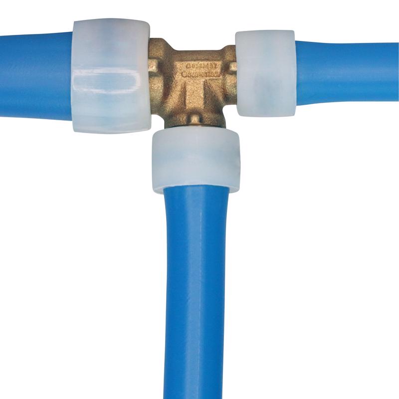 Apollo Expansion PEX / Pex A 3/4 in. Expansion PEX in to X 1/2 in. D PEX Brass Tee