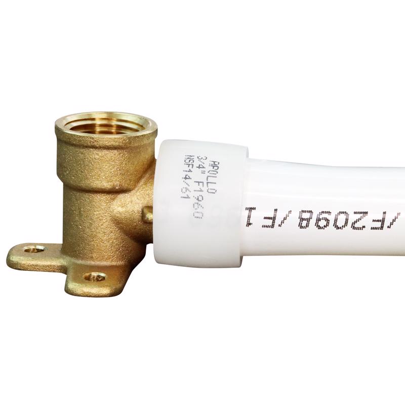 Apollo Expansion PEX / Pex A 3/4 in. Expansion PEX in to X 1/2 in. D FPT Brass Drop Ear Elbow