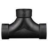 Charlotte Pipe 3 in. Hub X 3 in. D Hub ABS Flush Cleanout Tee