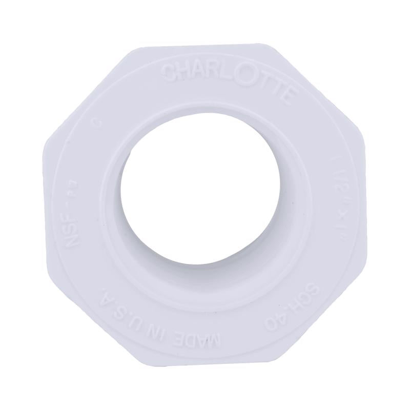 Charlotte Pipe Schedule 40 1-1/2 in. Spigot X 1 in. D FPT PVC Reducing Bushing 1 pk