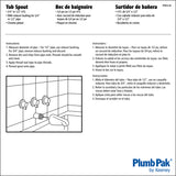 Plumb Pak 1-Handle Chrome Plated Tub Spout