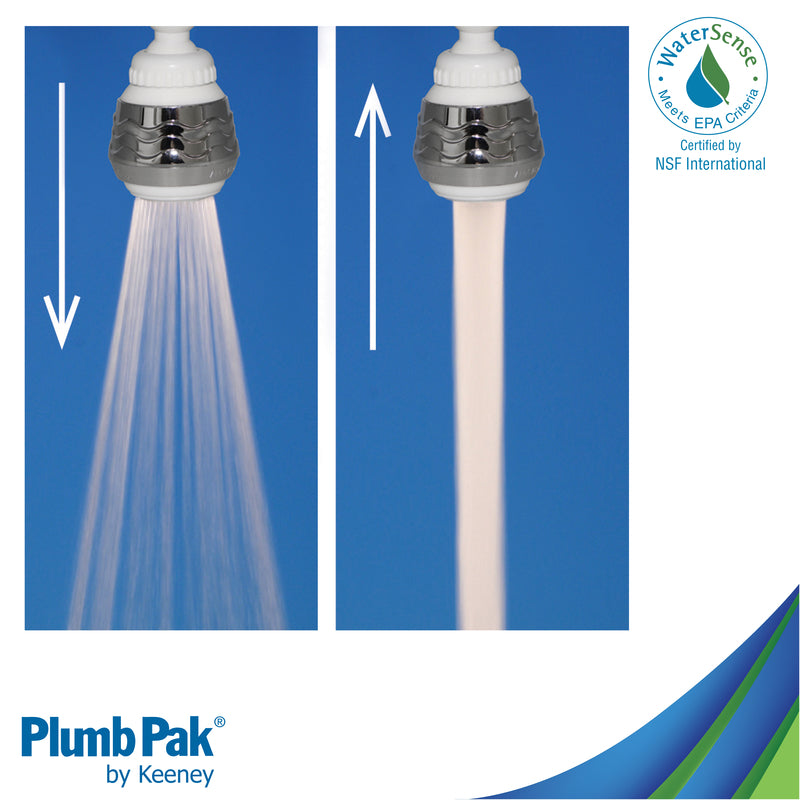 Plumb Pak Dual Thread 15/16 in.-27 x 55/64 in.-27 Chrome Plated Swivel Sprayrator