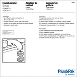Plumb Pak Dual Thread 15/16 in. x 55/64 in. Faucet Aerator
