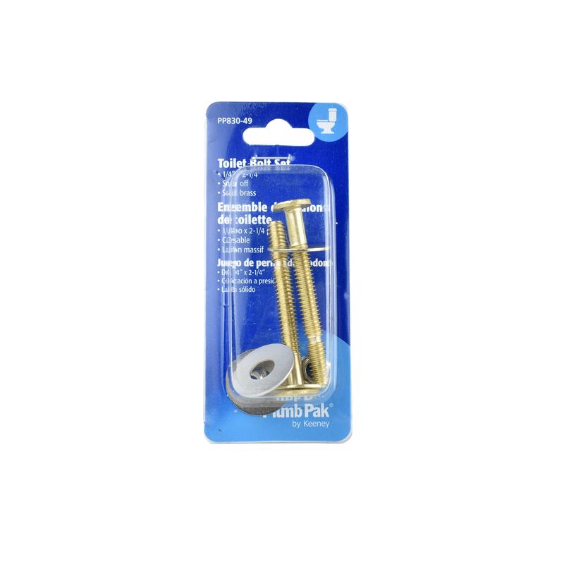 Plumb Pak Toilet Bolt Set Brass