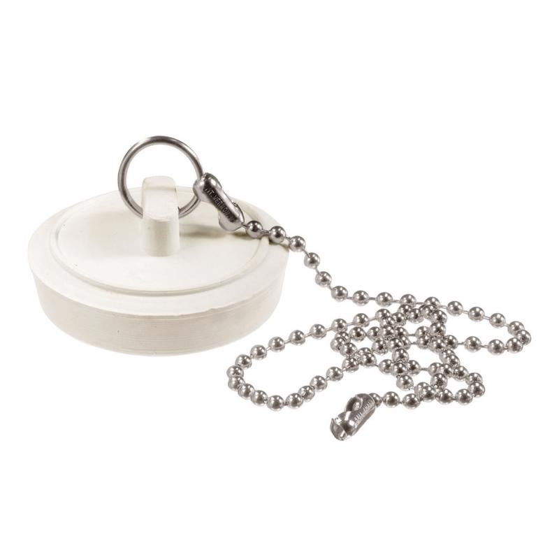 DRAIN STOPPER WHT 1-3/4"