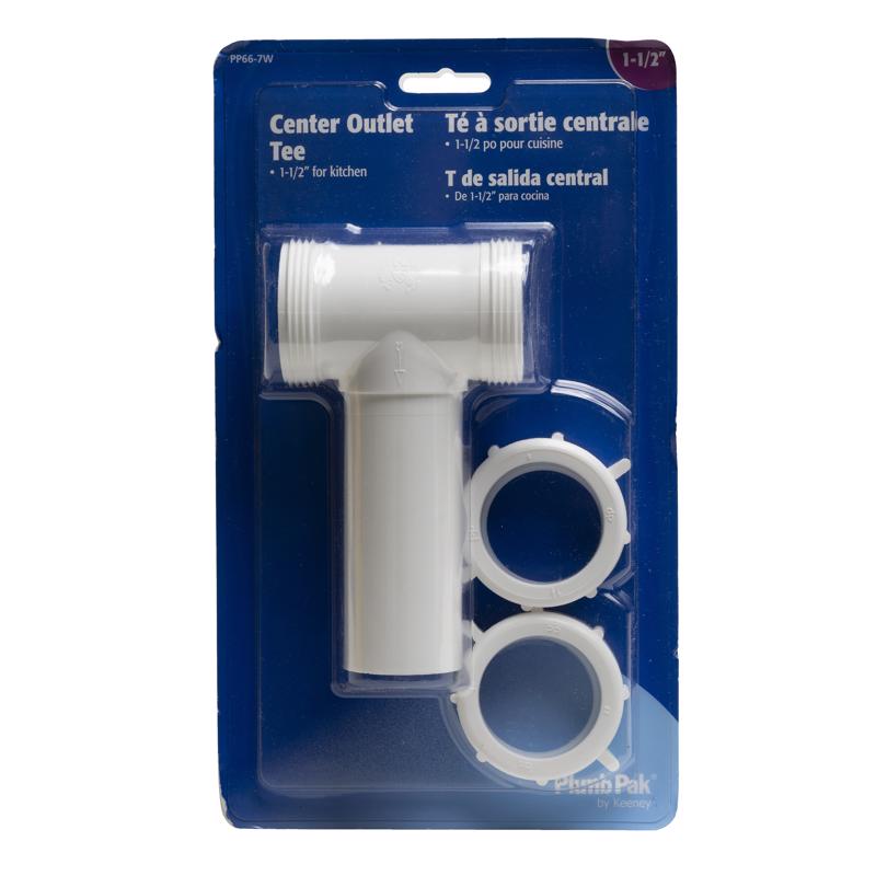 Plumb Pak 1-1/2 in. D Plastic Center Outlet Tee