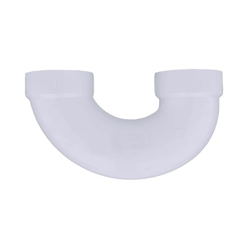 Charlotte Pipe Schedule 40 2 in. Hub X 2 in. D Hub PVC U-Bend 1 pk