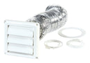 Ace 4 in. W X 6 in. L White Plastic Dryer Vent Kit