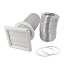 Ace 4 in. W X 6 in. L White Plastic Dryer Vent Kit