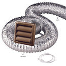 Ace 4 in. W X 6 in. L Brown Plastic Dryer Vent Kit