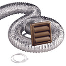 Ace 4 in. W X 6 in. L Brown Plastic Dryer Vent Kit