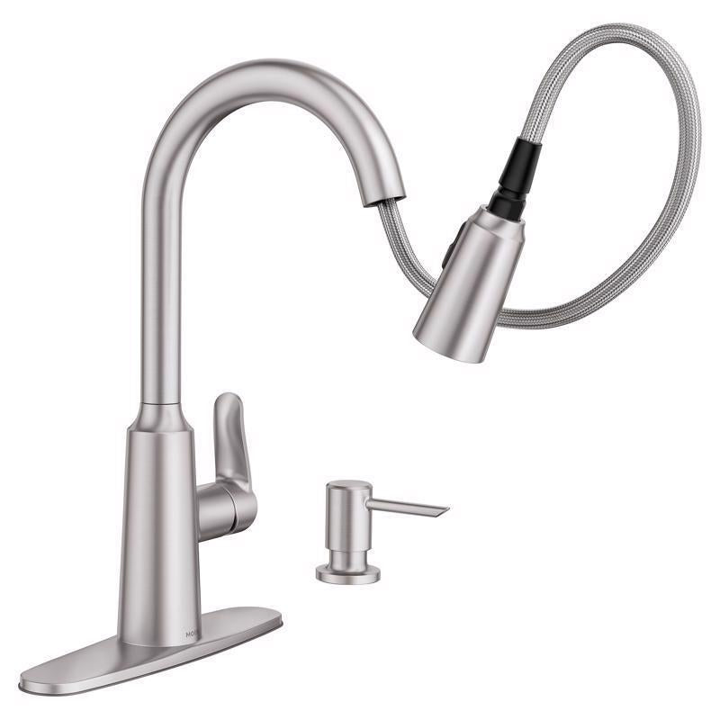 Moen Edwyn One Handle Stainless Steel Pull-Down Kitchen Faucet