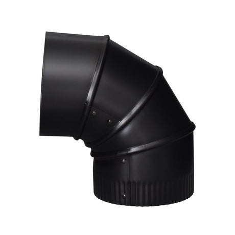 ELBOW 90 ADJ 5"BLK STEEL
