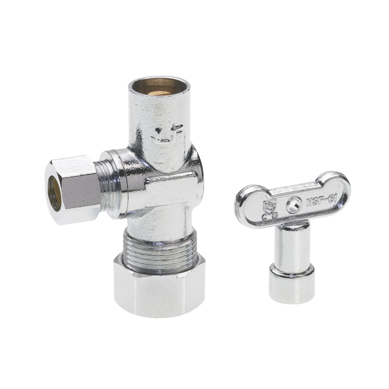ProLine 5/8 in. Comp X 3/8 in. Comp Chrome Angle Valve