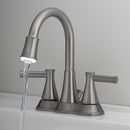 OakBrook Brushed Nickel Two-Handle Bathroom Sink Faucet 4 in.