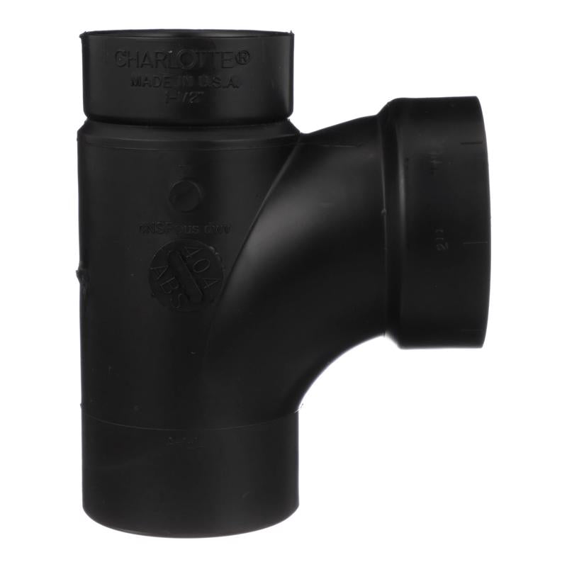 Charlotte Pipe 2 in. Spigot X 1-1/2 in. D Hub ABS Sanitary Street Tee