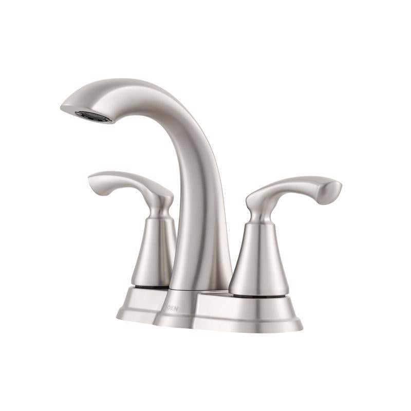 Moen Tiffin Brushed Nickel Bathroom Faucet 4 in.