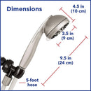 Waterpik PowerPulse+ Brushed Nickel 6 settings Handheld Showerhead 1.8 gpm