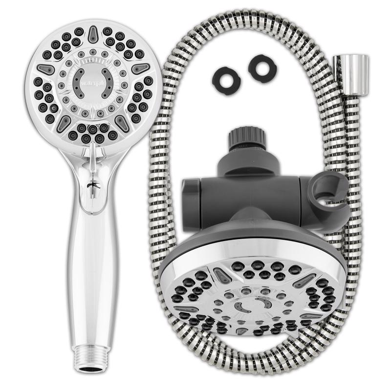 Waterpik PowerPulse Massge Chrome 6 settings Showerhead Combo 1.8 gpm