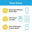 Filtrete 20 in. W X 25 in. H X 1 in. D Fiberglass 12 MERV Smart Air Filter 1 pk