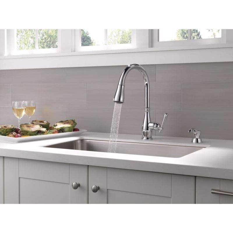 Delta Charmaine One Handle Chrome Pull-Down Kitchen Faucet