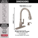 Delta Charmaine One Handle Stainless Steel Pull-Down Kitchen Faucet