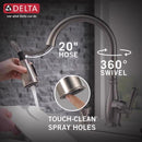 Delta Charmaine One Handle Stainless Steel Pull-Down Kitchen Faucet
